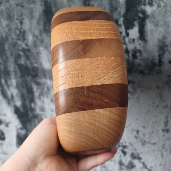 Mid Century Modern Wooden Bowl - Picture 3 of 5